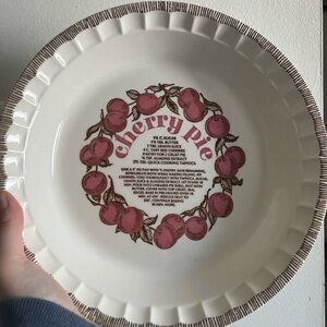 Cherry Pie Recipe Ceramic Pie Dish